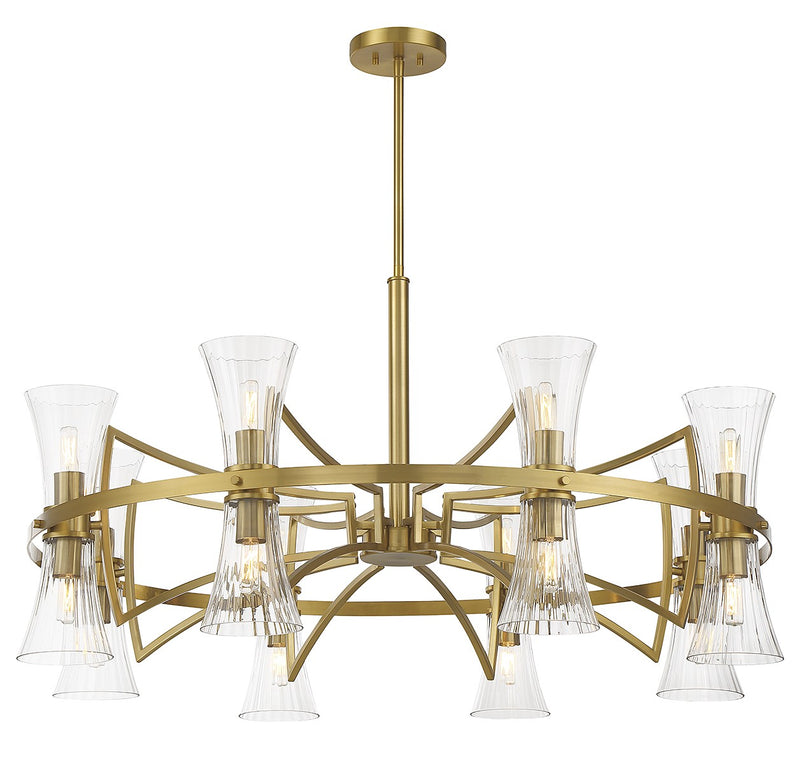 Savoy House 1-9705-16-322 16 Light Chandelier, Warm Brass