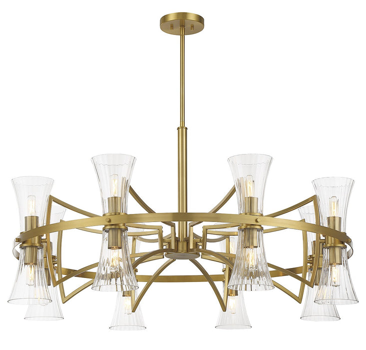 Savoy House 1-9705-16-322 16 Light Chandelier, Warm Brass