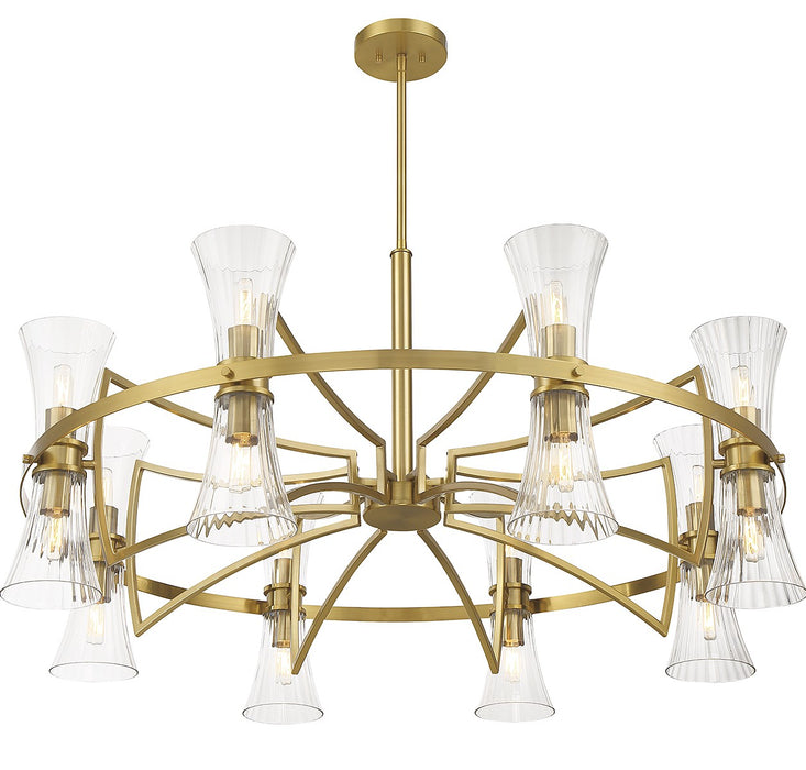 Savoy House 1-9705-16-322 16 Light Chandelier, Warm Brass