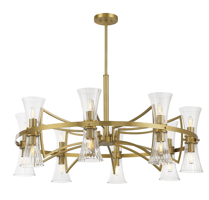 Savoy House 1-9705-16-322 16 Light Chandelier, Warm Brass