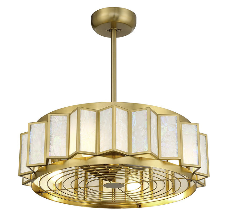 Savoy House 28-FD-690-322 LED Fan D'Lier, Warm Brass