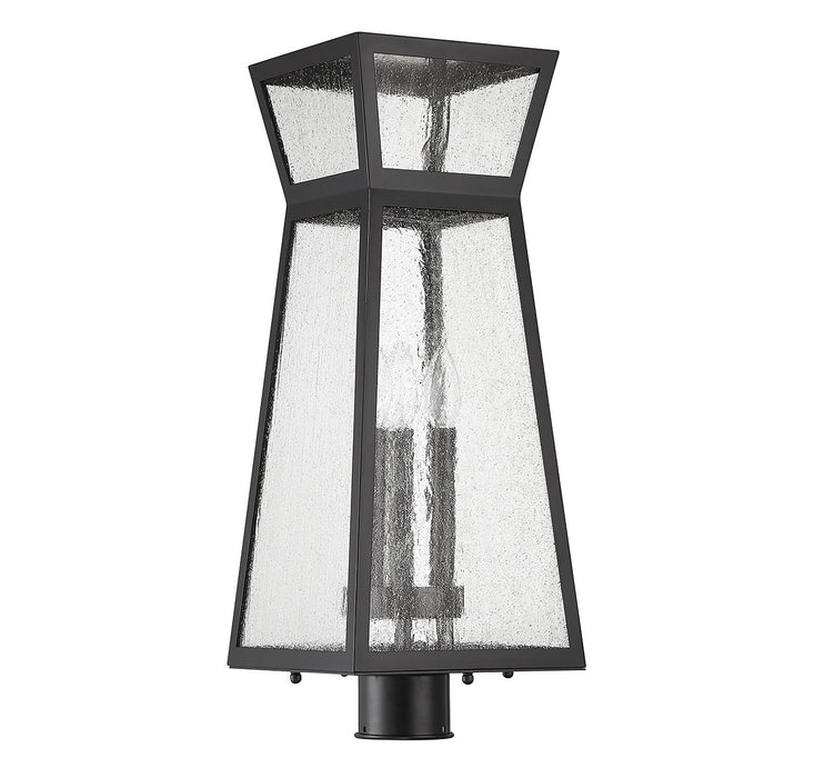 Savoy House 5-633-BK Three Light Outdoor Post Lantern, Matte Black