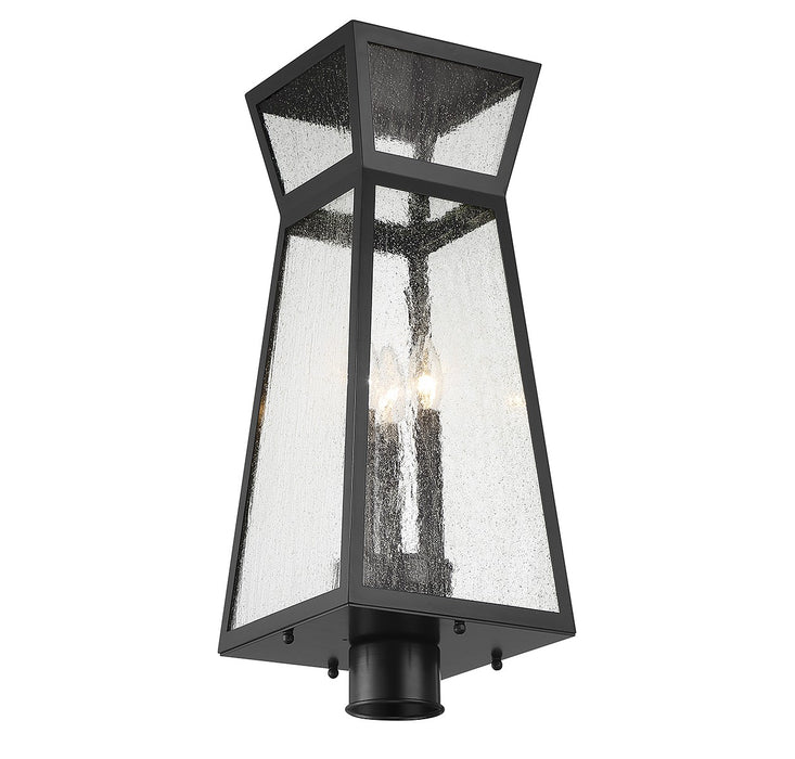 Savoy House 5-633-BK Three Light Outdoor Post Lantern, Matte Black