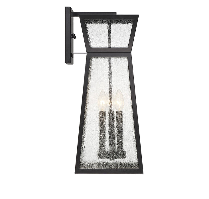 Savoy House 5-636-BK Three Light Outdoor Wall Lantern, Matte Black