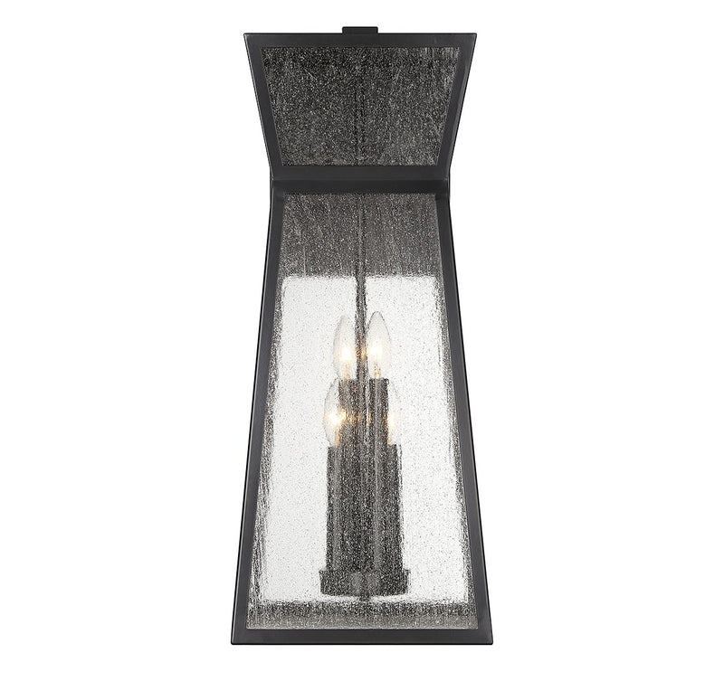 Savoy House 5-637-BK Four Light Outdoor Wall Lantern, Matte Black