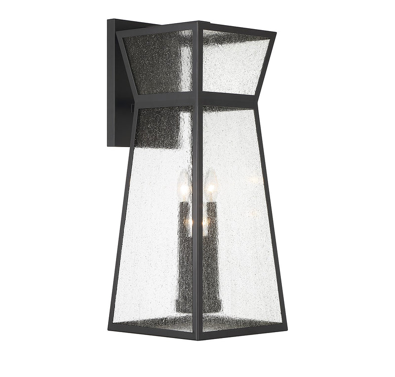 Savoy House 5-637-BK Four Light Outdoor Wall Lantern, Matte Black