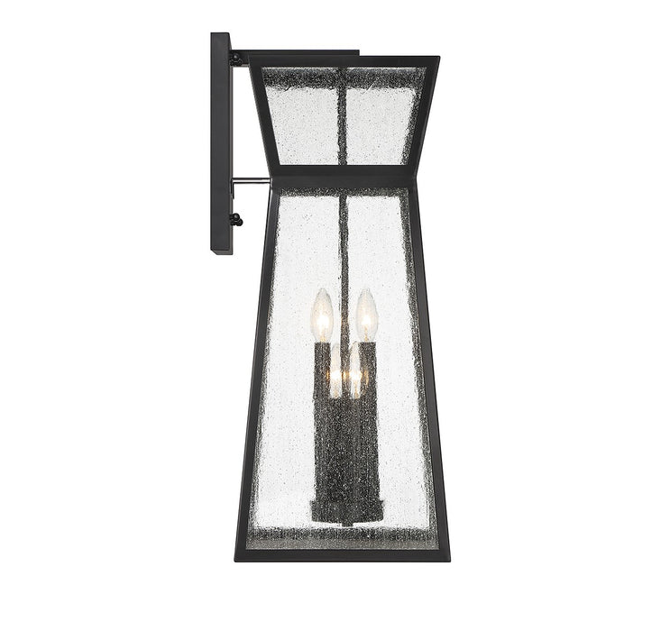 Savoy House 5-637-BK Four Light Outdoor Wall Lantern, Matte Black