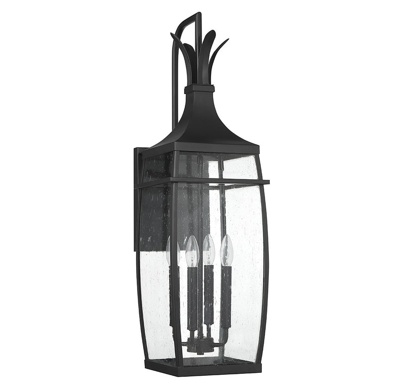 Savoy House 5-764-BK Four Light Outdoor Wall Lantern, Matte Black