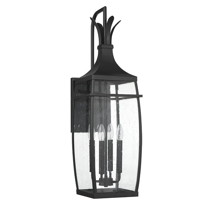 Savoy House 5-764-BK Four Light Outdoor Wall Lantern, Matte Black