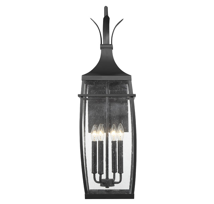 Savoy House 5-764-BK Four Light Outdoor Wall Lantern, Matte Black