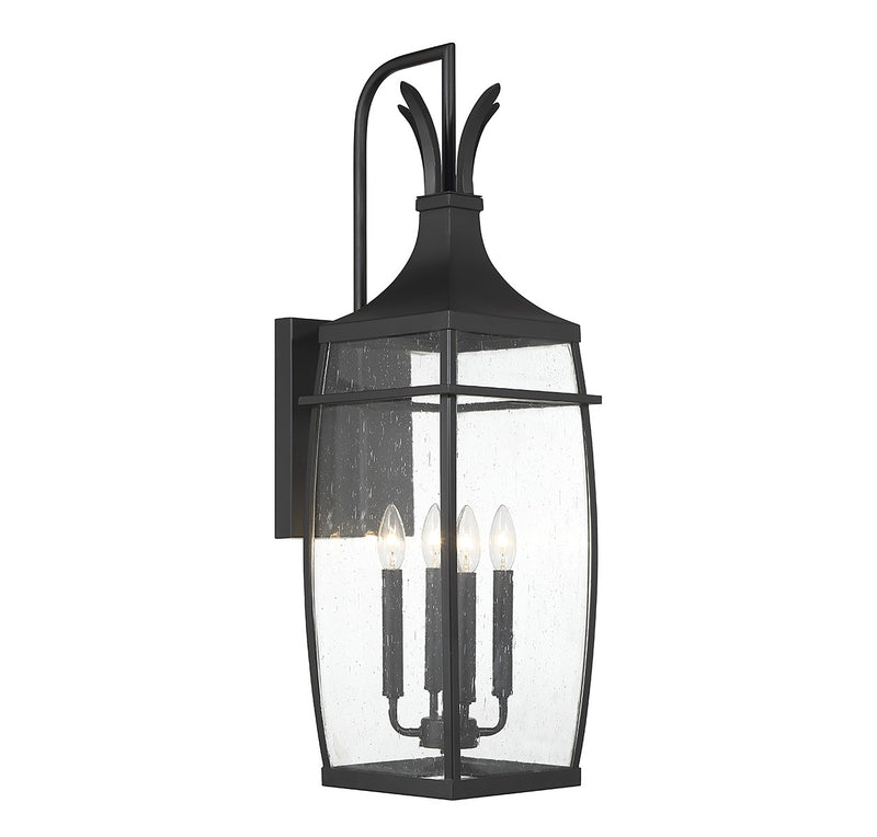 Savoy House 5-764-BK Four Light Outdoor Wall Lantern, Matte Black