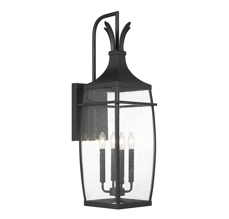 Savoy House 5-764-BK Four Light Outdoor Wall Lantern, Matte Black