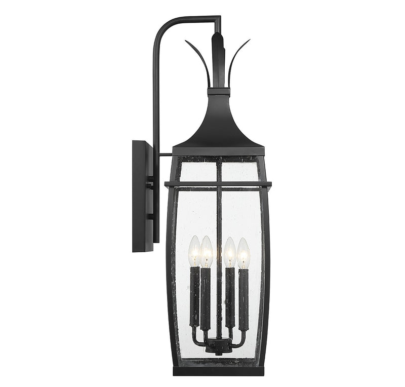 Savoy House 5-764-BK Four Light Outdoor Wall Lantern, Matte Black