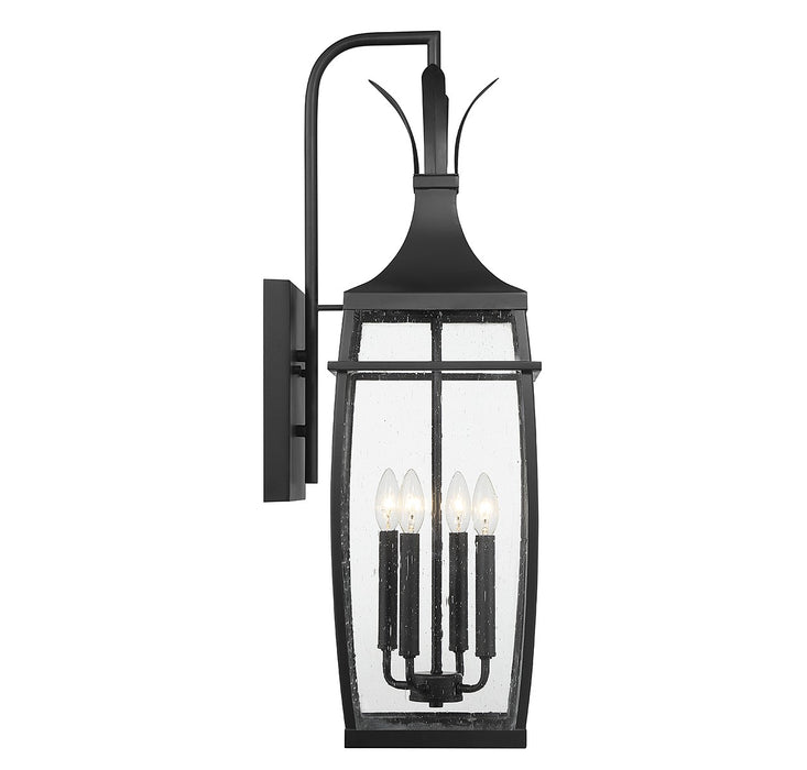 Savoy House 5-764-BK Four Light Outdoor Wall Lantern, Matte Black