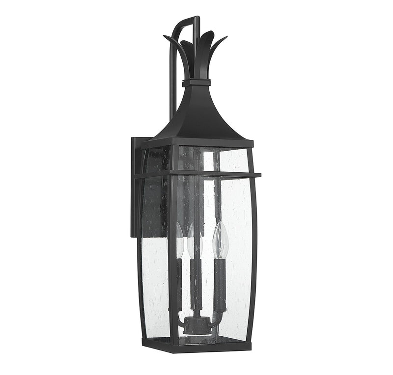 Savoy House 5-765-BK Three Light Outdoor Wall Lantern, Matte Black