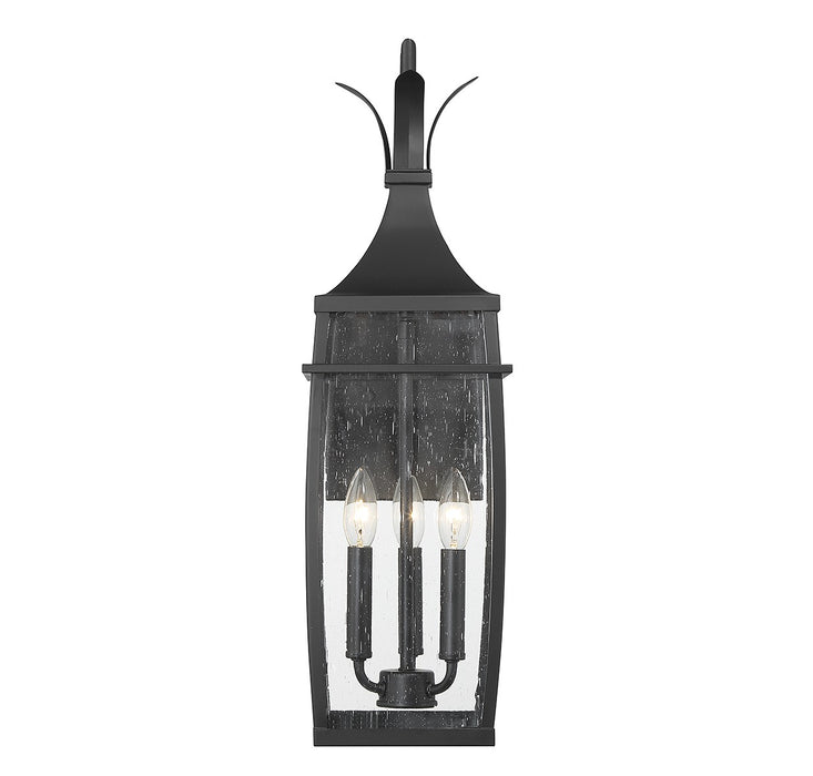 Savoy House 5-765-BK Three Light Outdoor Wall Lantern, Matte Black