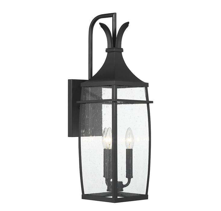 Savoy House 5-765-BK Three Light Outdoor Wall Lantern, Matte Black