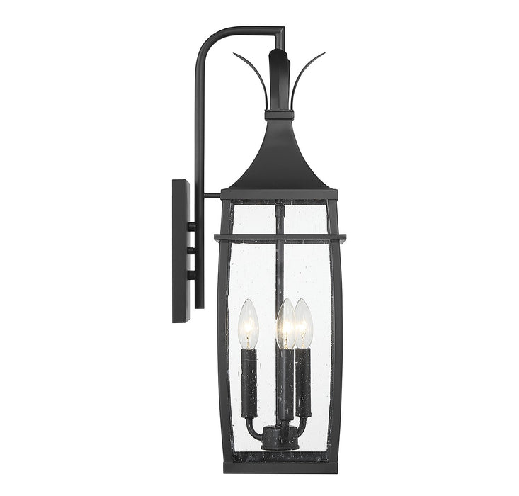 Savoy House 5-765-BK Three Light Outdoor Wall Lantern, Matte Black