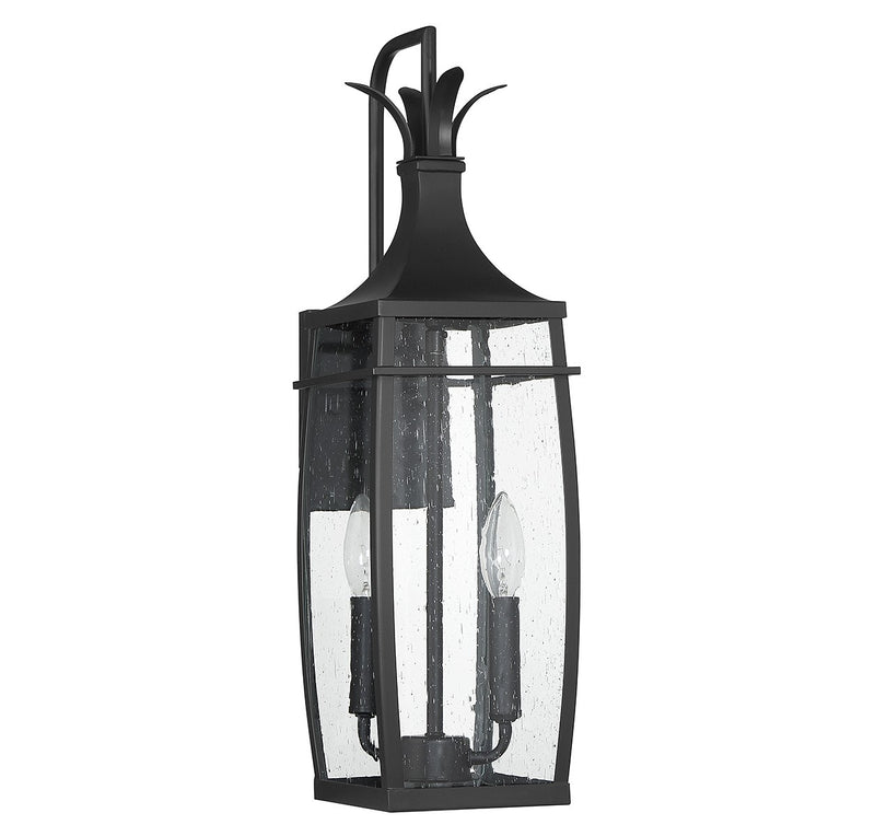 Savoy House 5-766-BK Two Light Outdoor Wall Lantern, Matte Black