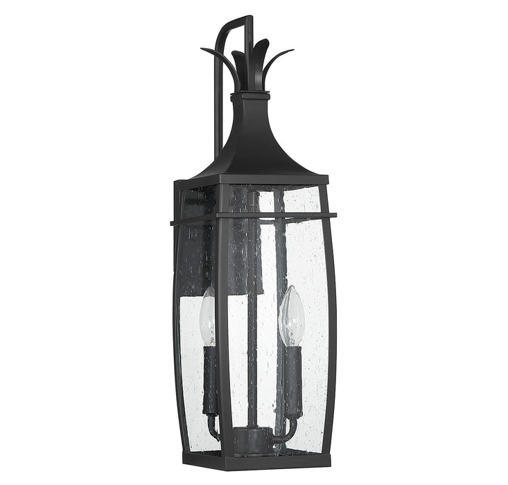 Savoy House 5-766-BK Two Light Outdoor Wall Lantern, Matte Black