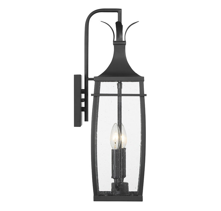 Savoy House 5-766-BK Two Light Outdoor Wall Lantern, Matte Black