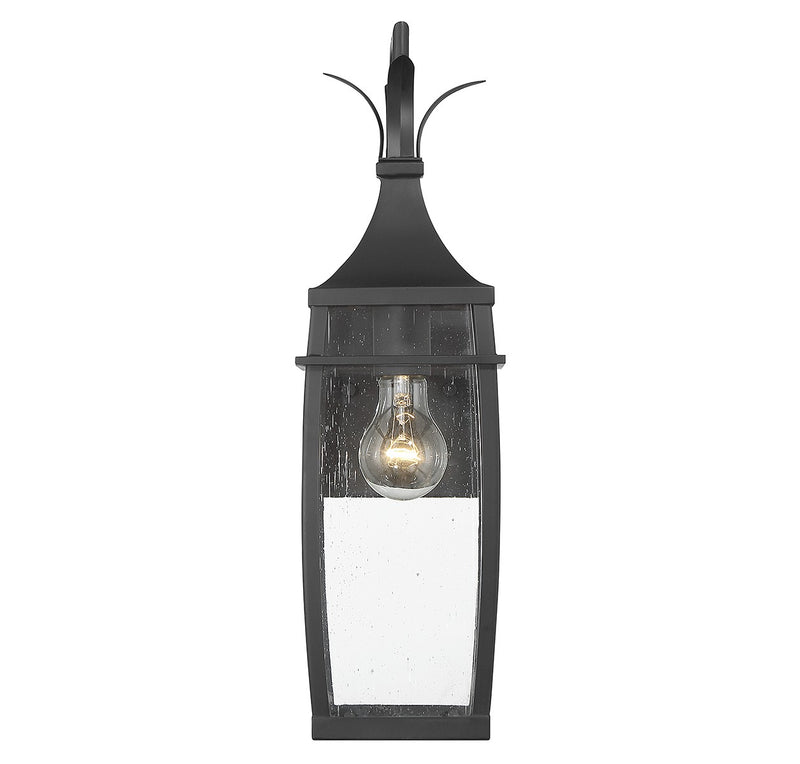 Savoy House 5-768-BK One Light Outdoor Wall Lantern, Matte Black