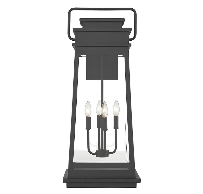 Savoy House 5-815-BK Four Light Outdoor Wall Lantern, Matte Black
