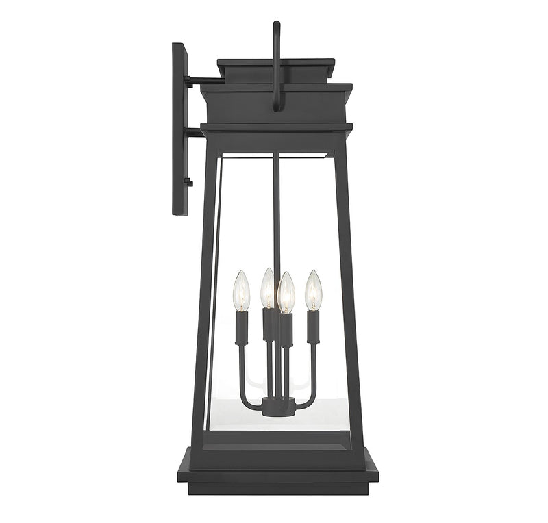 Savoy House 5-815-BK Four Light Outdoor Wall Lantern, Matte Black