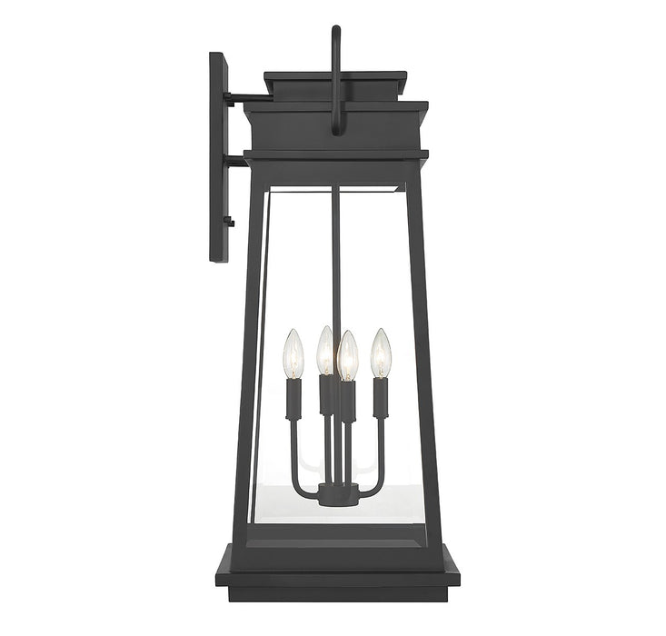 Savoy House 5-815-BK Four Light Outdoor Wall Lantern, Matte Black