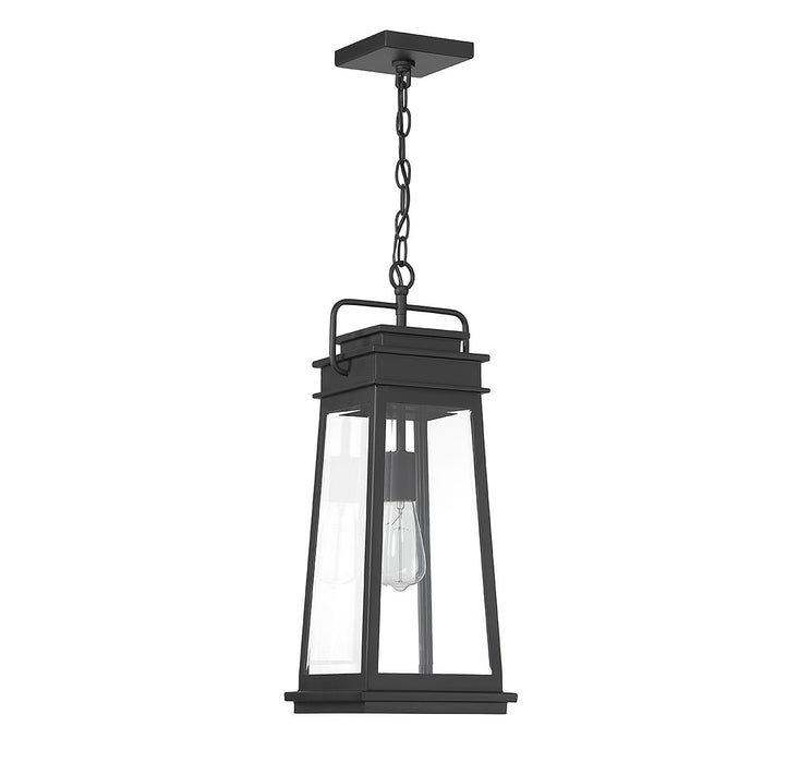 Savoy House 5-816-BK One Light Outdoor Hanging Lantern, Matte Black