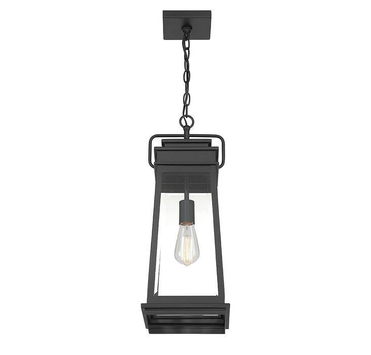 Savoy House 5-816-BK One Light Outdoor Hanging Lantern, Matte Black