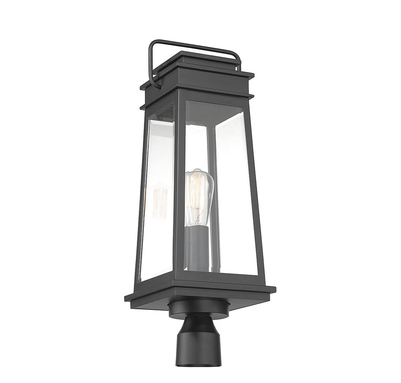 Savoy House 5-817-BK One Light Outdoor Post Lantern, Matte Black