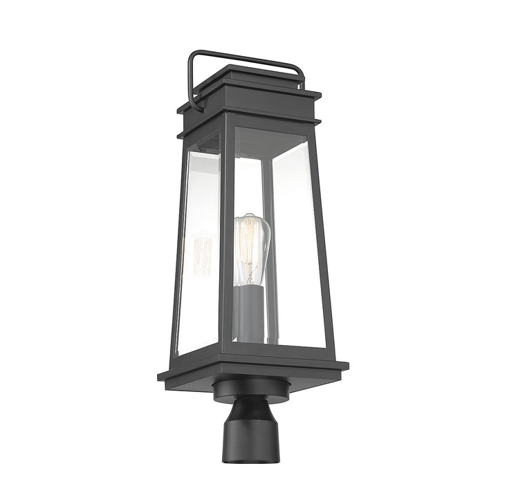 Savoy House 5-817-BK One Light Outdoor Post Lantern, Matte Black
