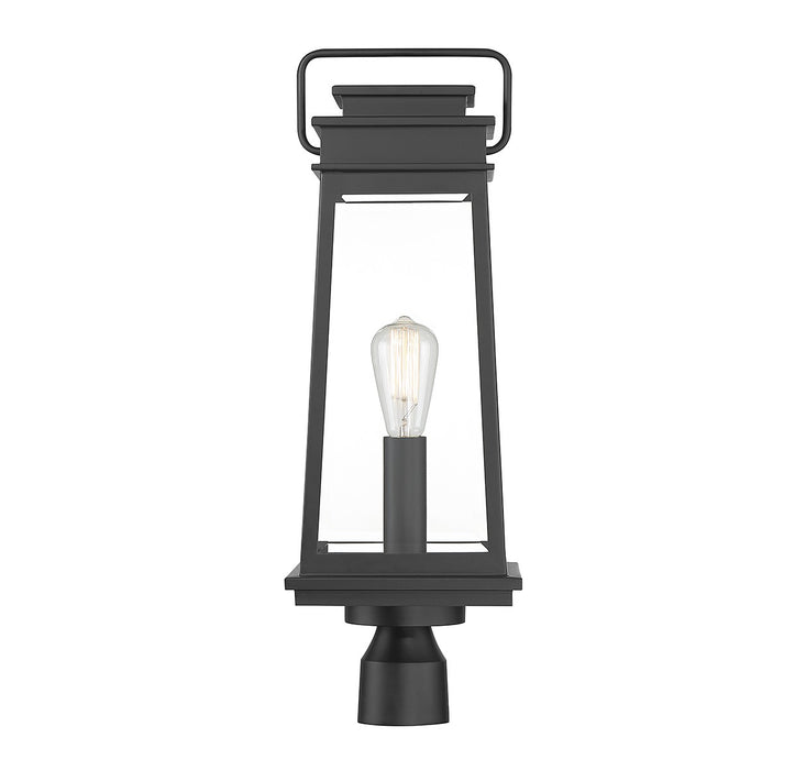 Savoy House 5-817-BK One Light Outdoor Post Lantern, Matte Black