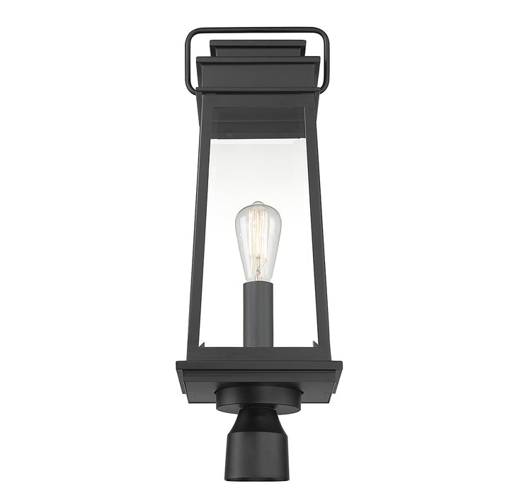 Savoy House 5-817-BK One Light Outdoor Post Lantern, Matte Black