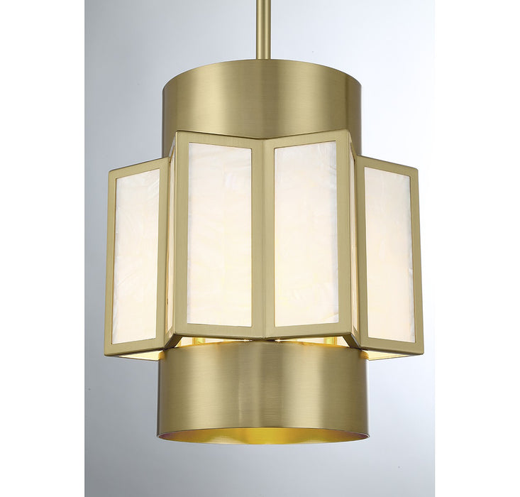 Savoy House 7-3168-3-322 Three Light Pendant, Warm Brass