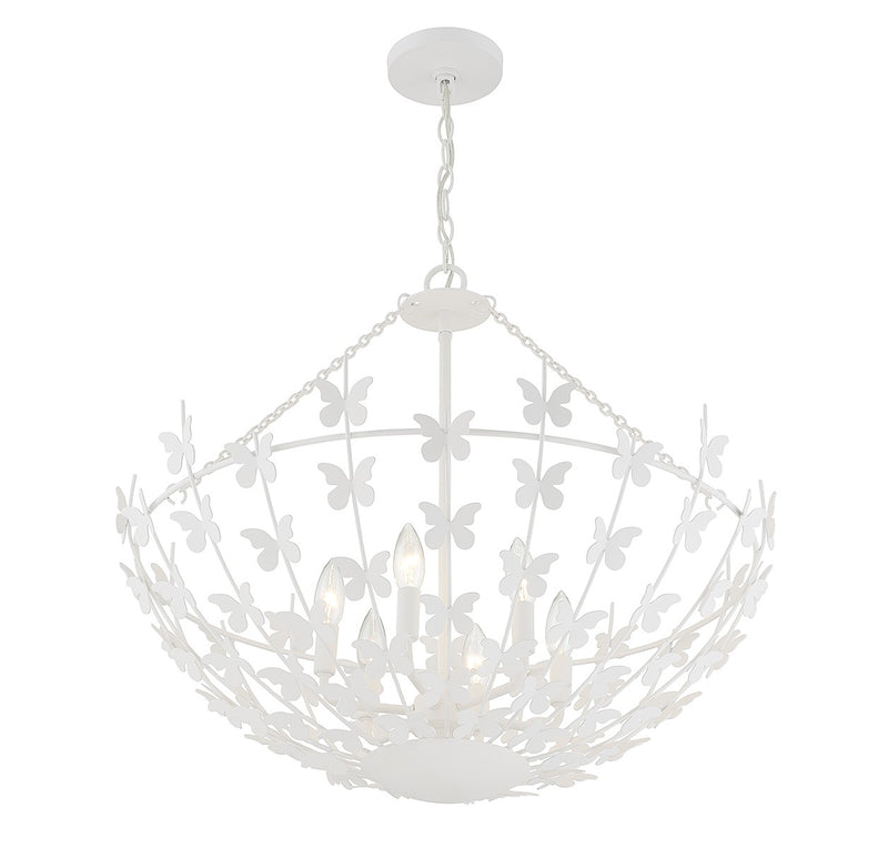 Savoy House 7-4199-6-83 Six Light Pendant, Bisque White