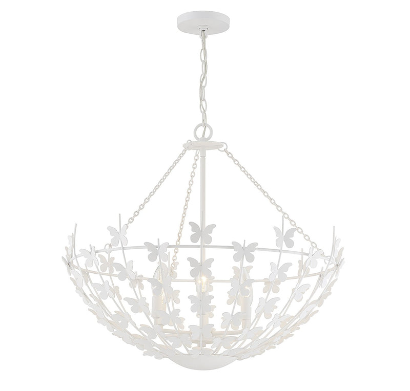 Savoy House 7-4199-6-83 Six Light Pendant, Bisque White