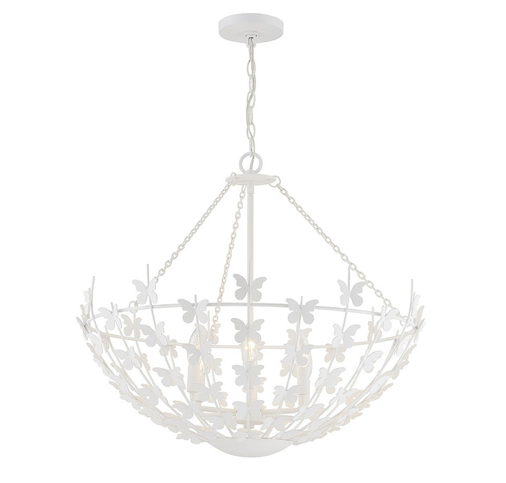 Savoy House 7-4199-6-83 Six Light Pendant, Bisque White