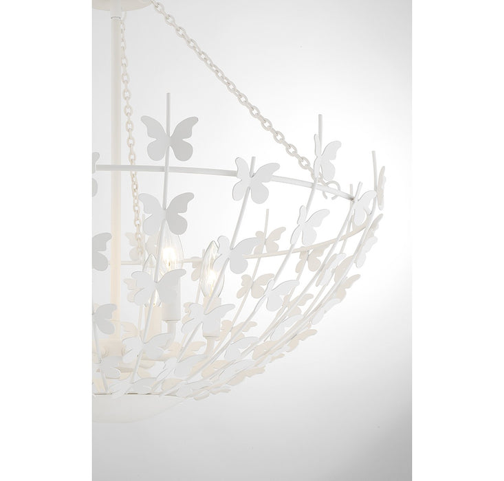 Savoy House 7-4199-6-83 Six Light Pendant, Bisque White