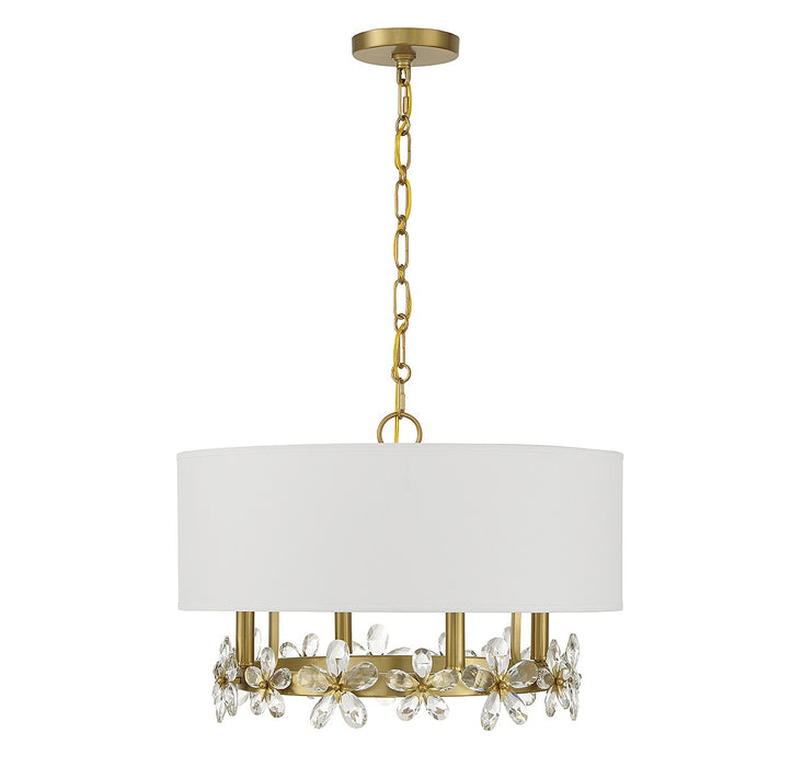 Savoy House 7-4366-4-322 Four Light Pendant, Warm Brass