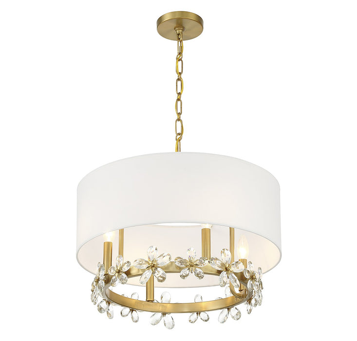 Savoy House 7-4366-4-322 Four Light Pendant, Warm Brass