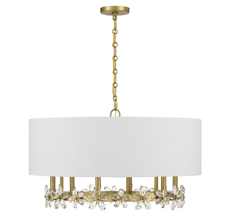 Savoy House 7-4368-6-322 Six Light Pendant, Warm Brass