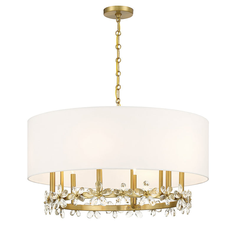 Savoy House 7-4368-6-322 Six Light Pendant, Warm Brass
