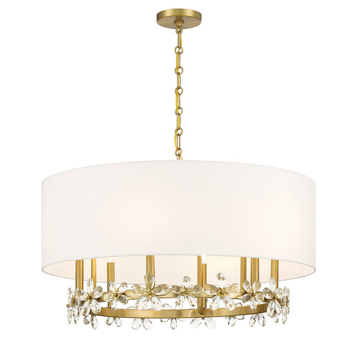 Savoy House 7-4368-6-322 Six Light Pendant, Warm Brass