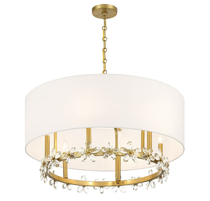 Savoy House 7-4368-6-322 Six Light Pendant, Warm Brass