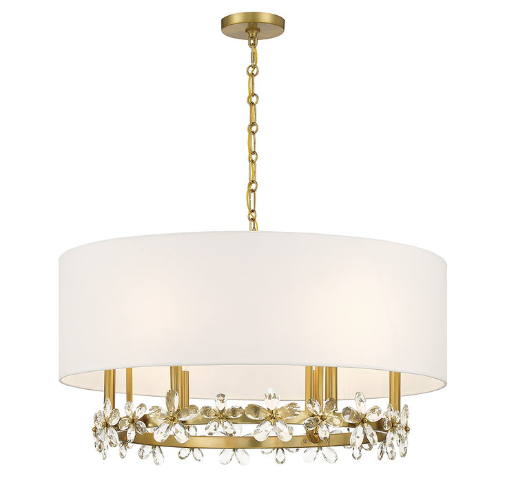 Savoy House 7-4368-6-322 Six Light Pendant, Warm Brass