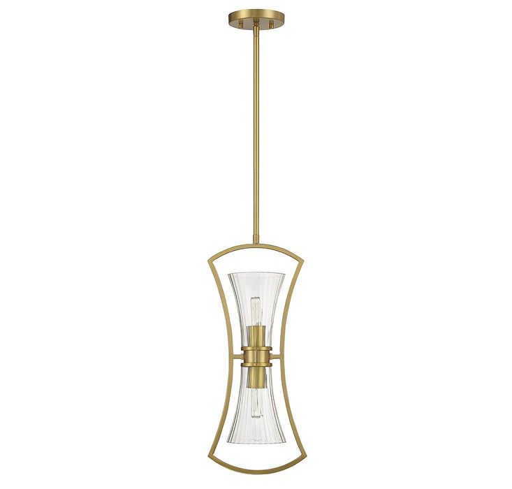 Savoy House 7-9703-2-322 Two Light Pendant, Warm Brass