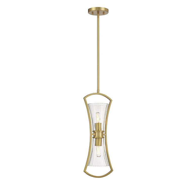 Savoy House 7-9703-2-322 Two Light Pendant, Warm Brass