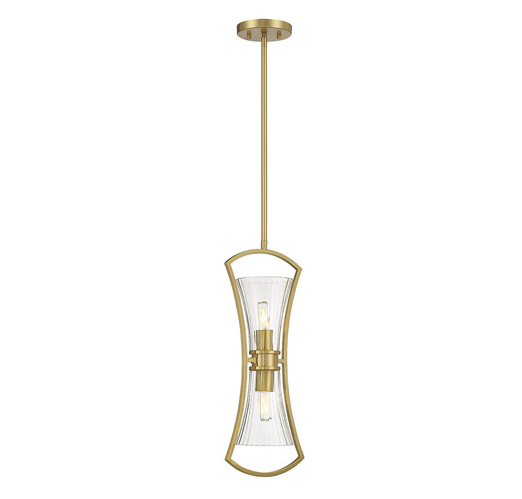 Savoy House 7-9703-2-322 Two Light Pendant, Warm Brass